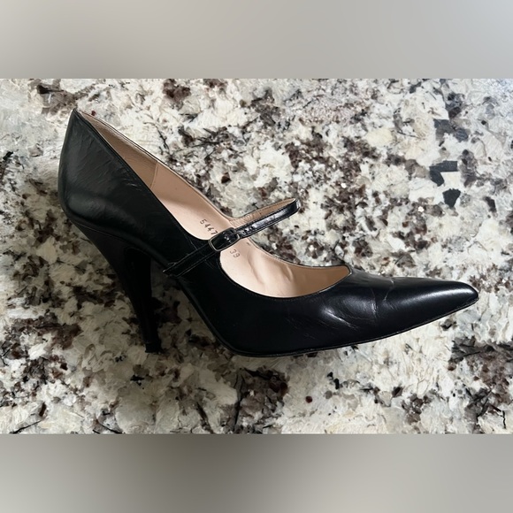 Pedro Garcia Black Leather Mary Jane Heels - Picture 4 of 5